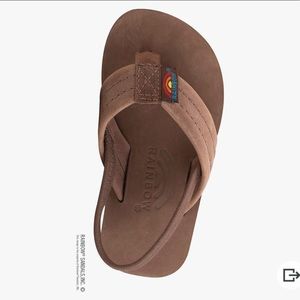 Baby Rainbow sandals with back strap, size 3/4